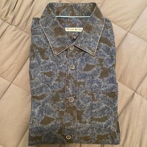 32 Bar Blues “Diggin’ the Moonglow” Short Sleeve Tropical Button Down, M